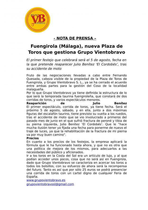 Fuengirola 2017 – Concesión y reaparición Julio Benítez-1