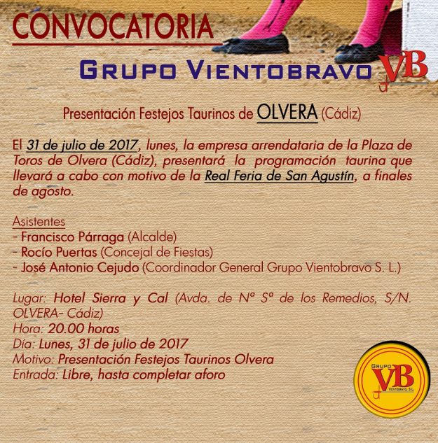 Olvera – Convocatoria 2017