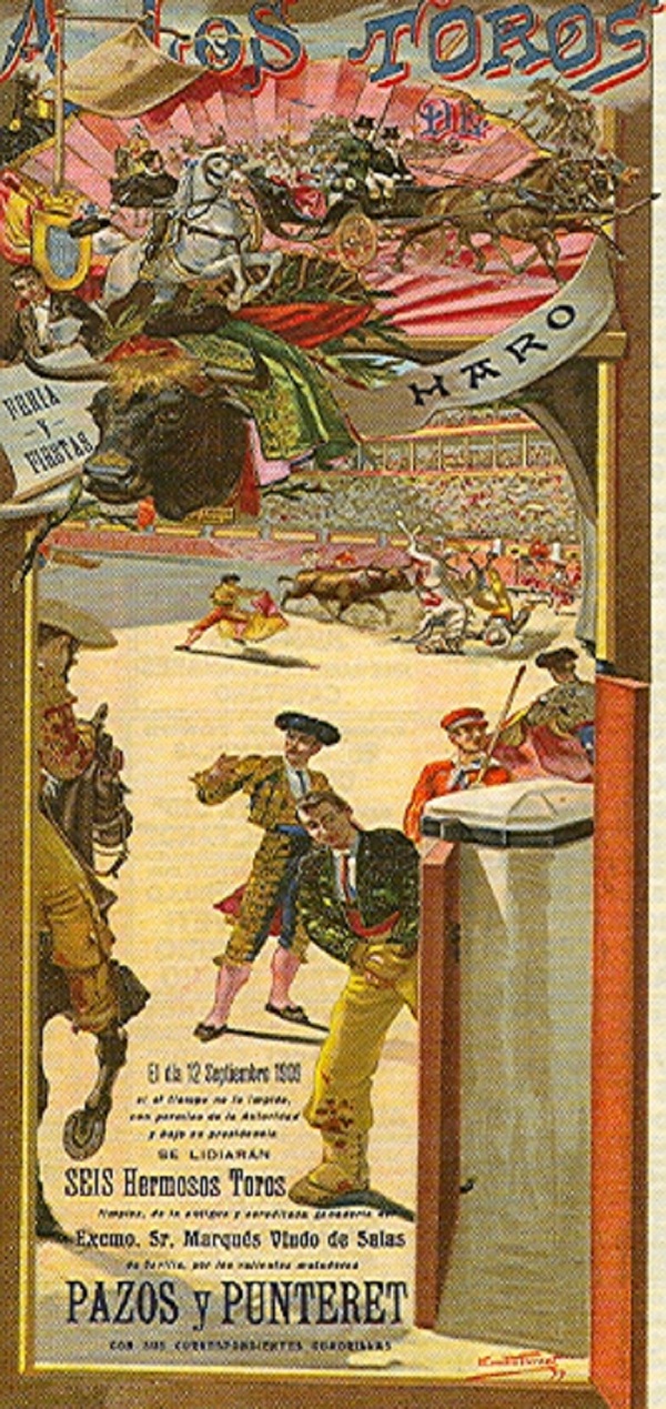 cartel toros antiguo