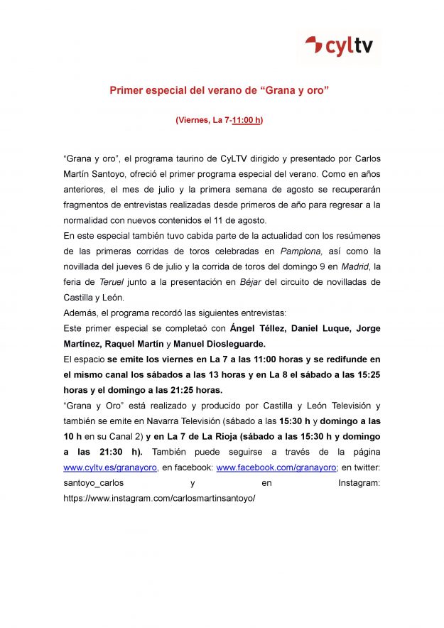 NdP. Grana y oro_ 14 de julio