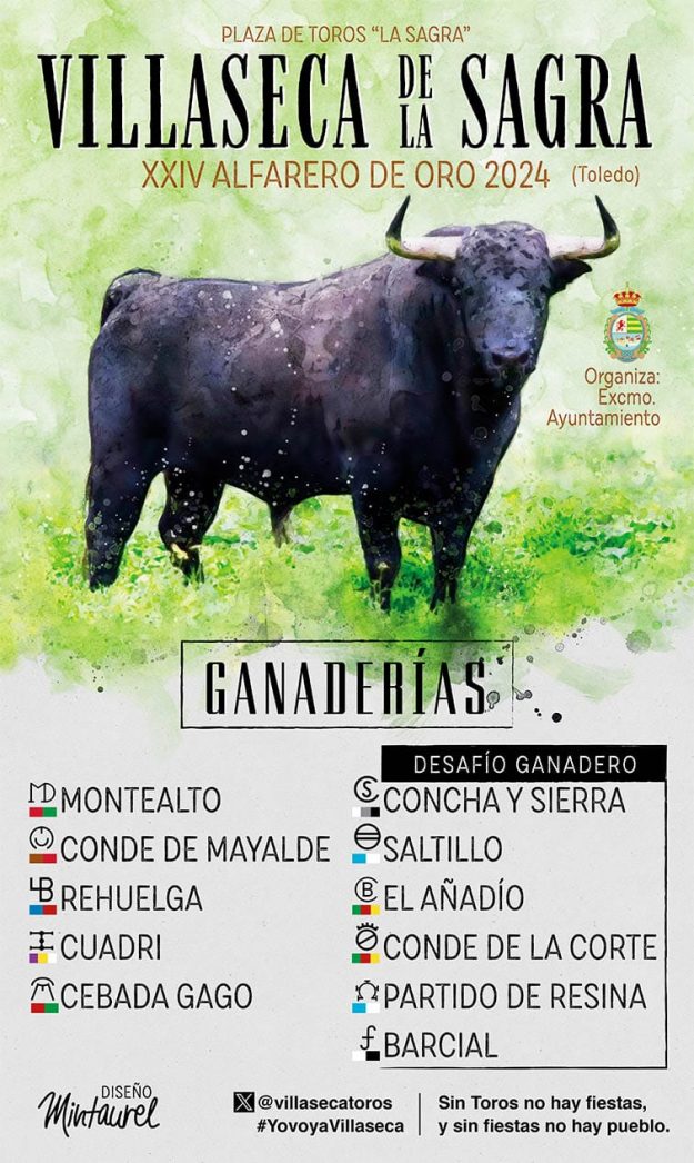 Cartel ganaderias elegidas XXIV Alfarero de Oro 2024