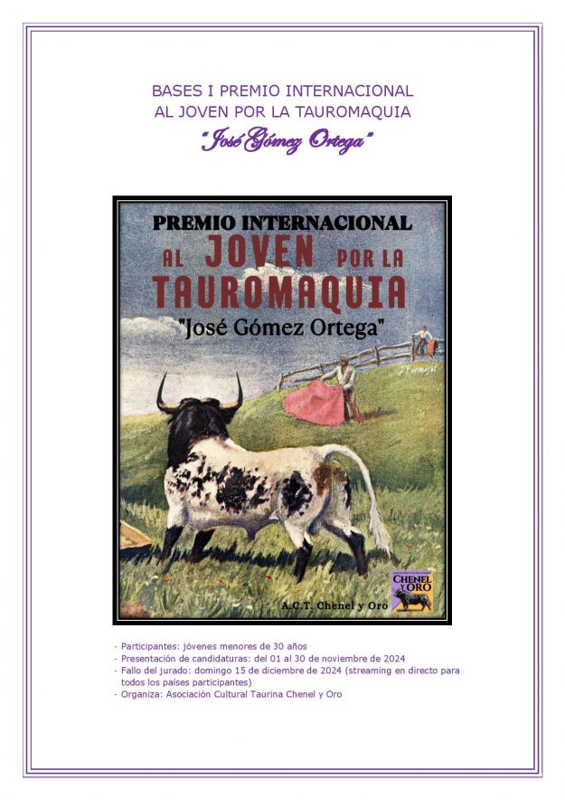 Premio Internacional al Joven por la Tauromaquia José Gómez Ortega 2024 (A.C.T. Chenel y Oro)-page-001